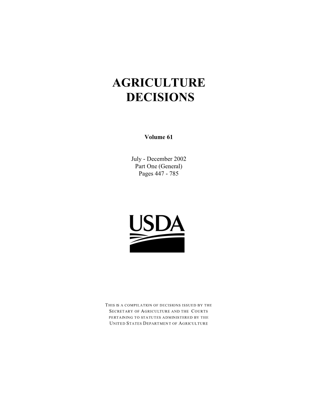 Agriculture Decisions