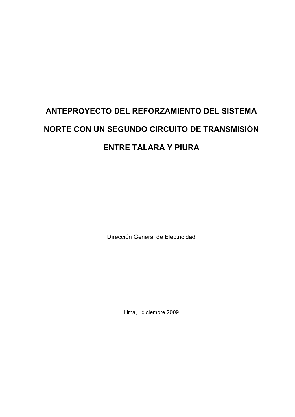 Anteproyecto Del Reforzamiento Del Sistema