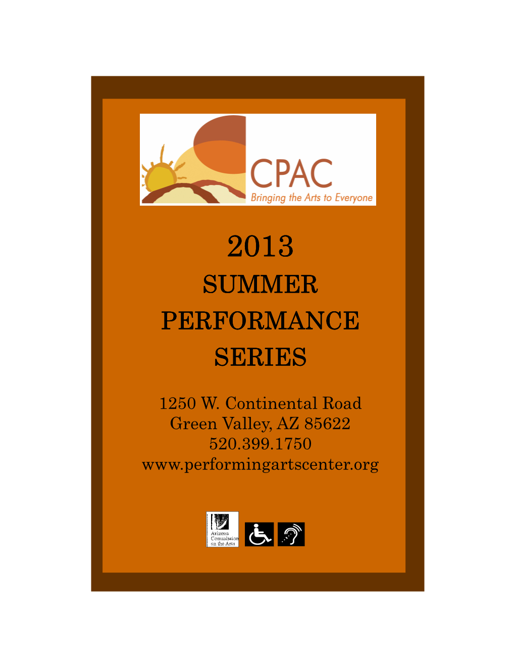 NEW SUMMER PERFORMANCE SERIES 2013.Pub