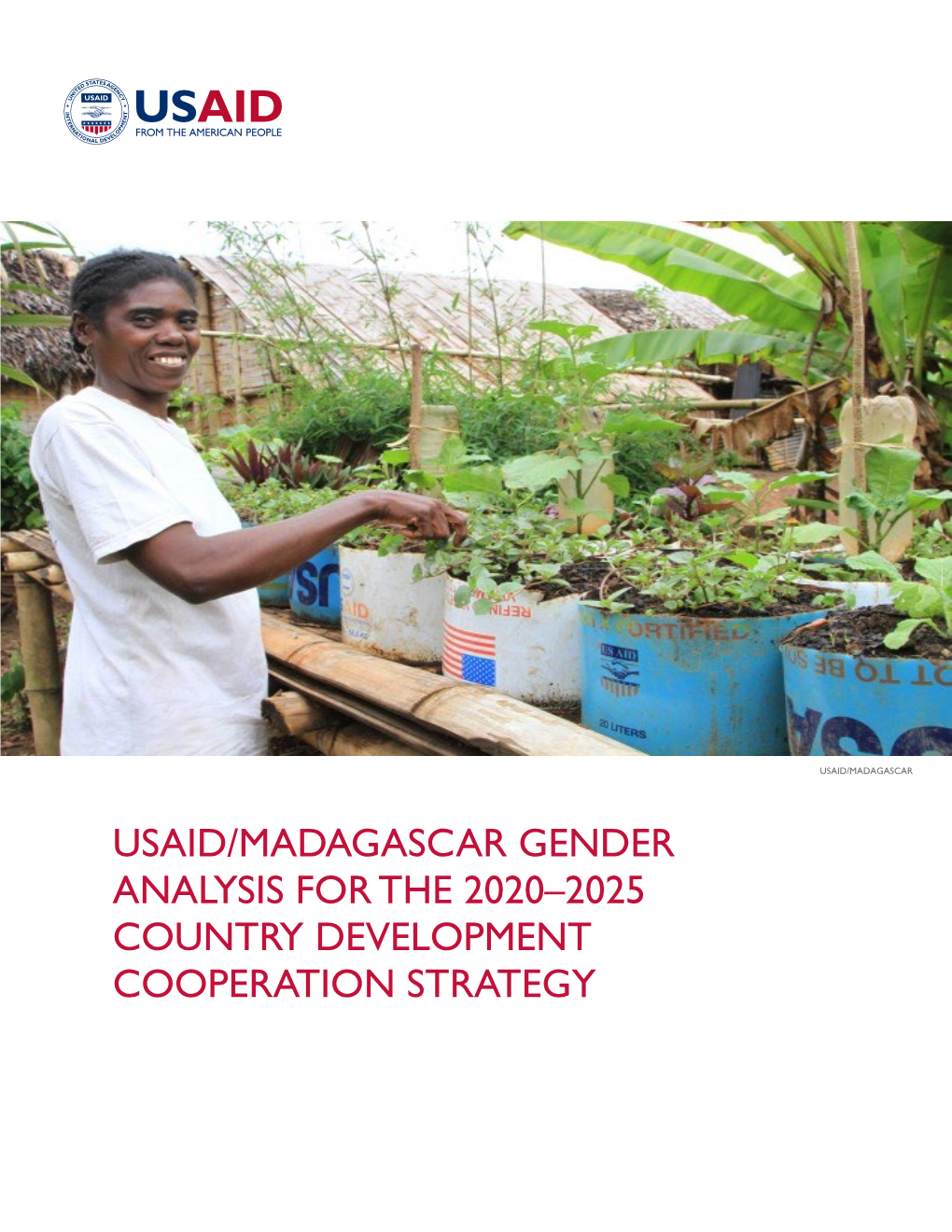Usaid/Madagascar Gender Analysis for the 2020–2025 Country Development Cooperation Strategy