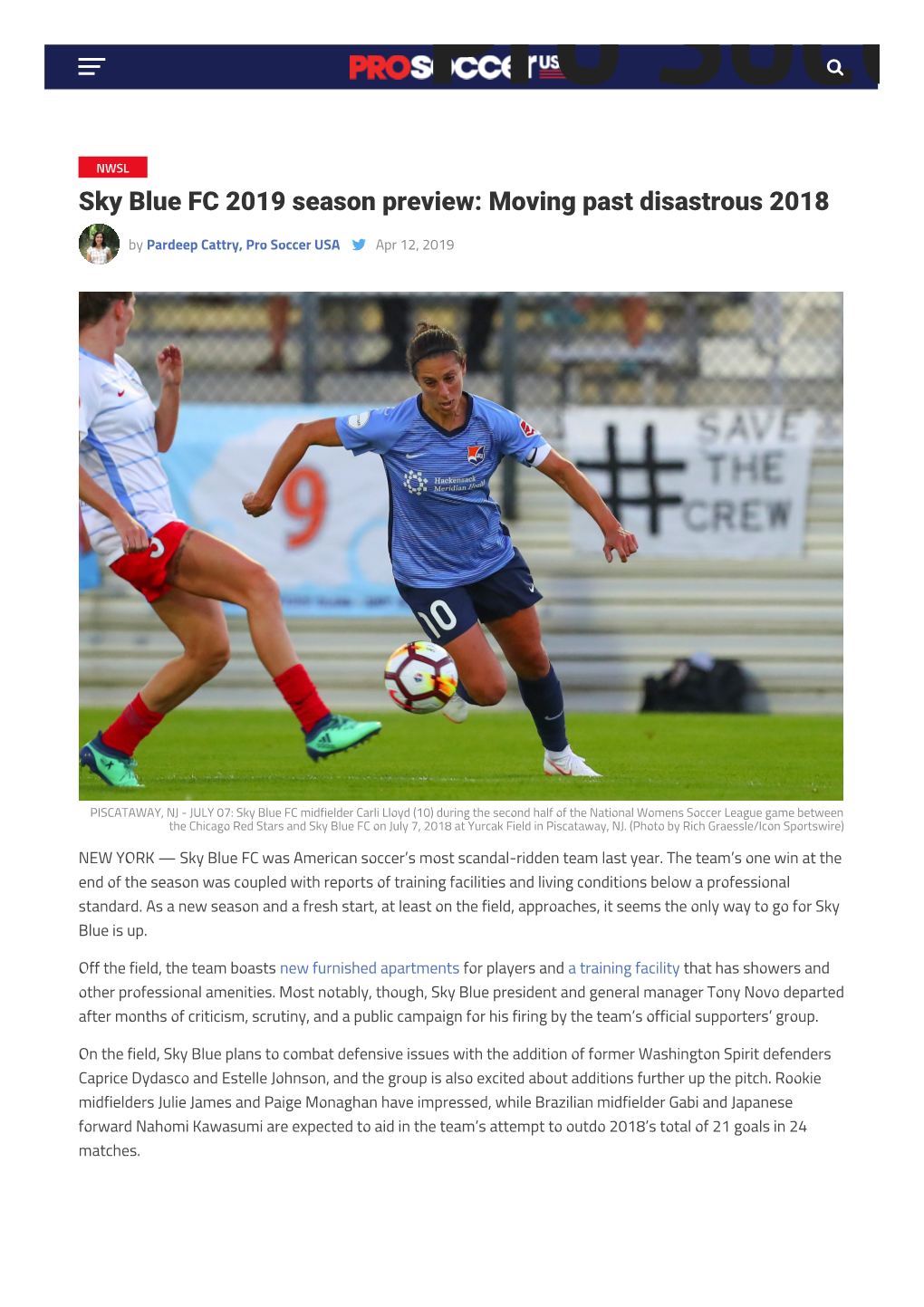 Sky Blue FC 2019 Season Preview: Moving Past Disastrous 2018