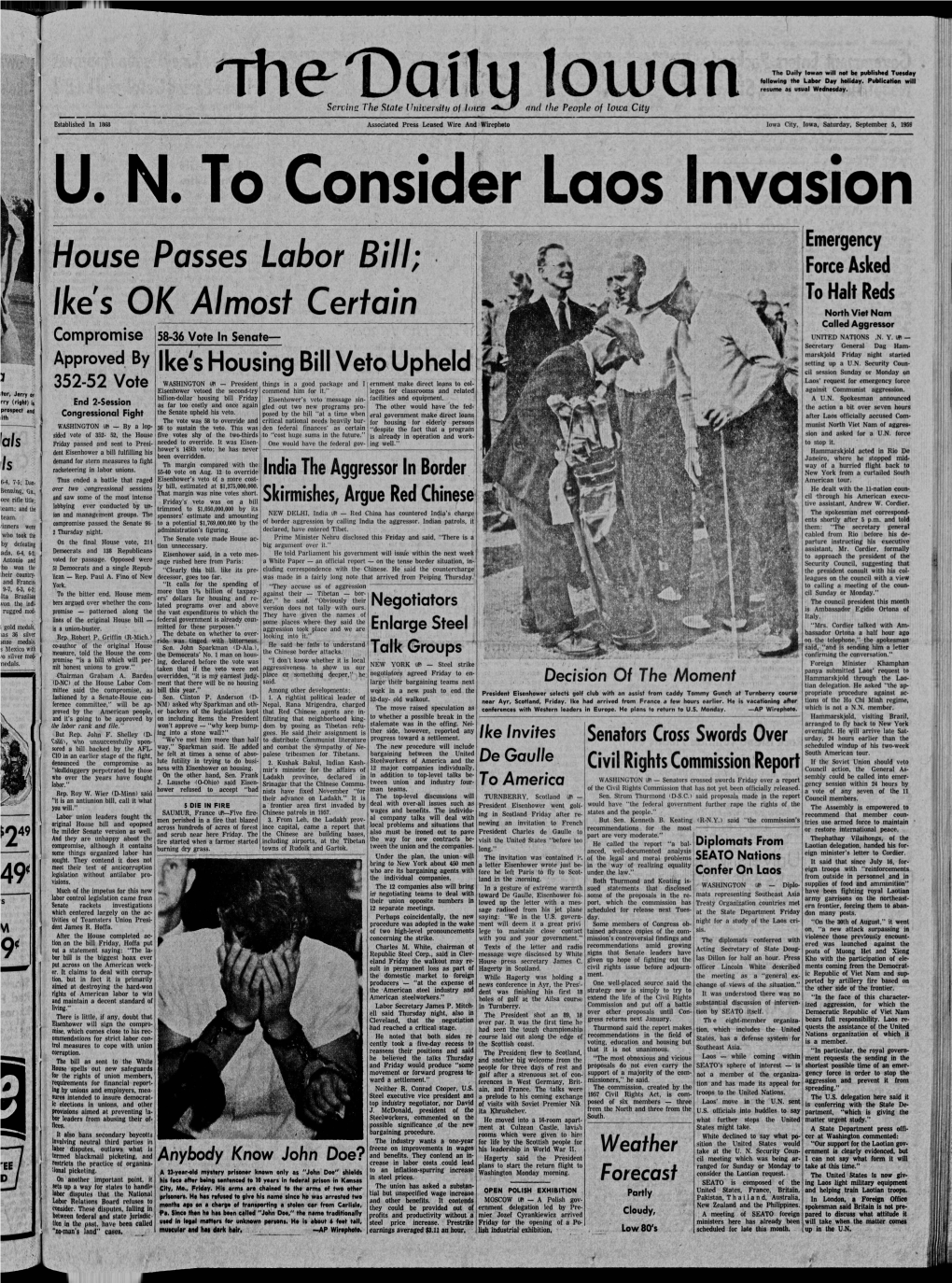 Daily Iowan (Iowa City, Iowa), 1959-09-05