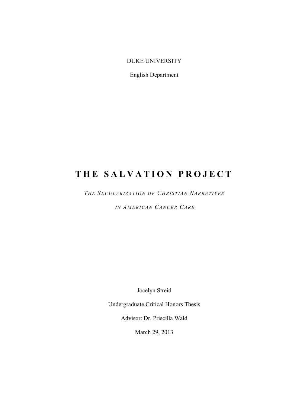 The Salvation Project