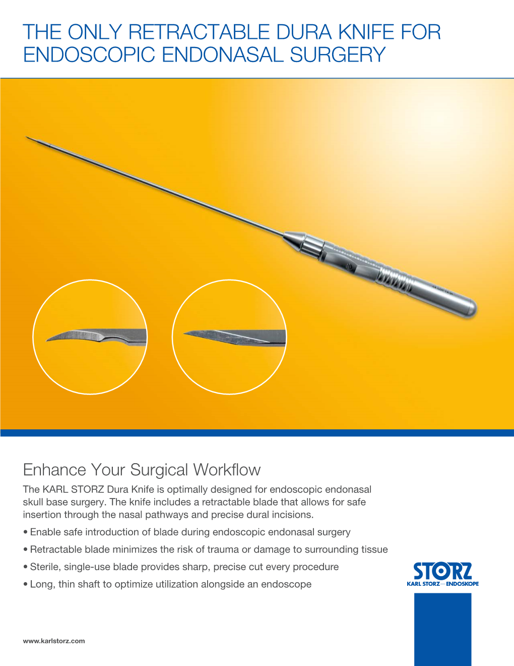 The Only Retractable Dura Knife for Endoscopic Endonasal Surgery