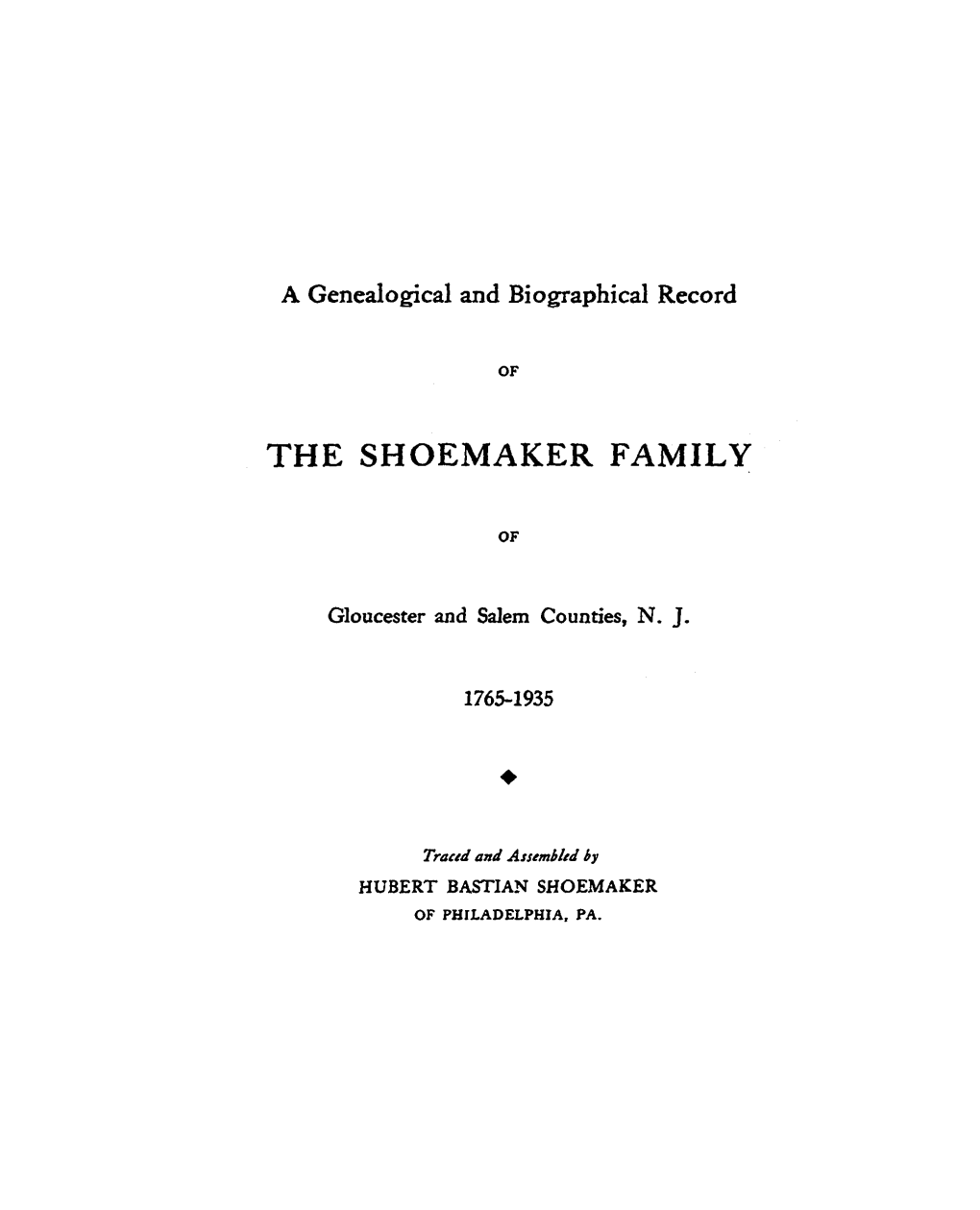 The Shoemaker Family