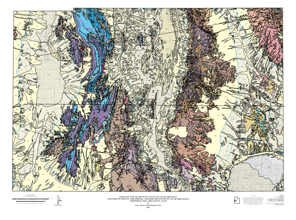 GEOLOGIC MAP of the TULE VALLEY 30' X 60' QUADRANGLE