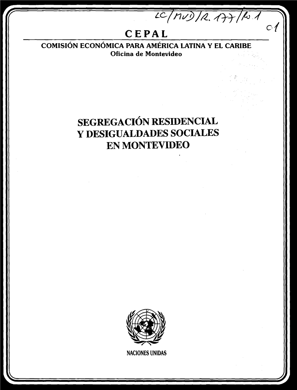 Cepal Segregación Residencial Y