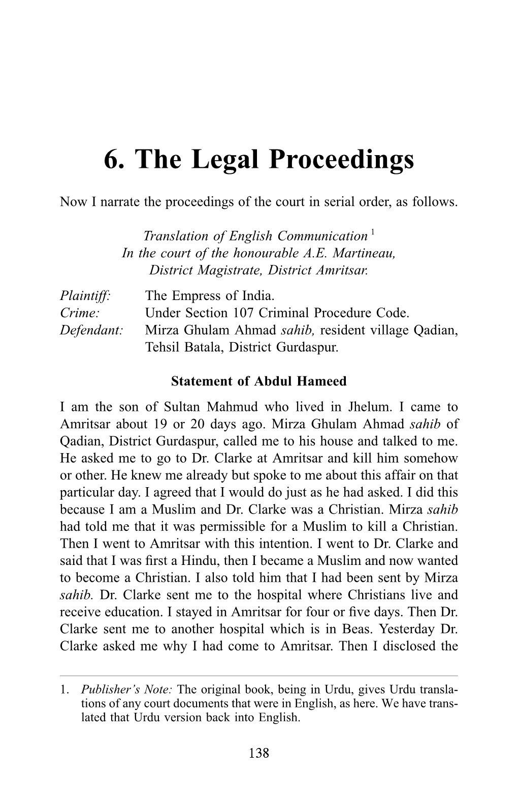 6. the Legal Proceedings