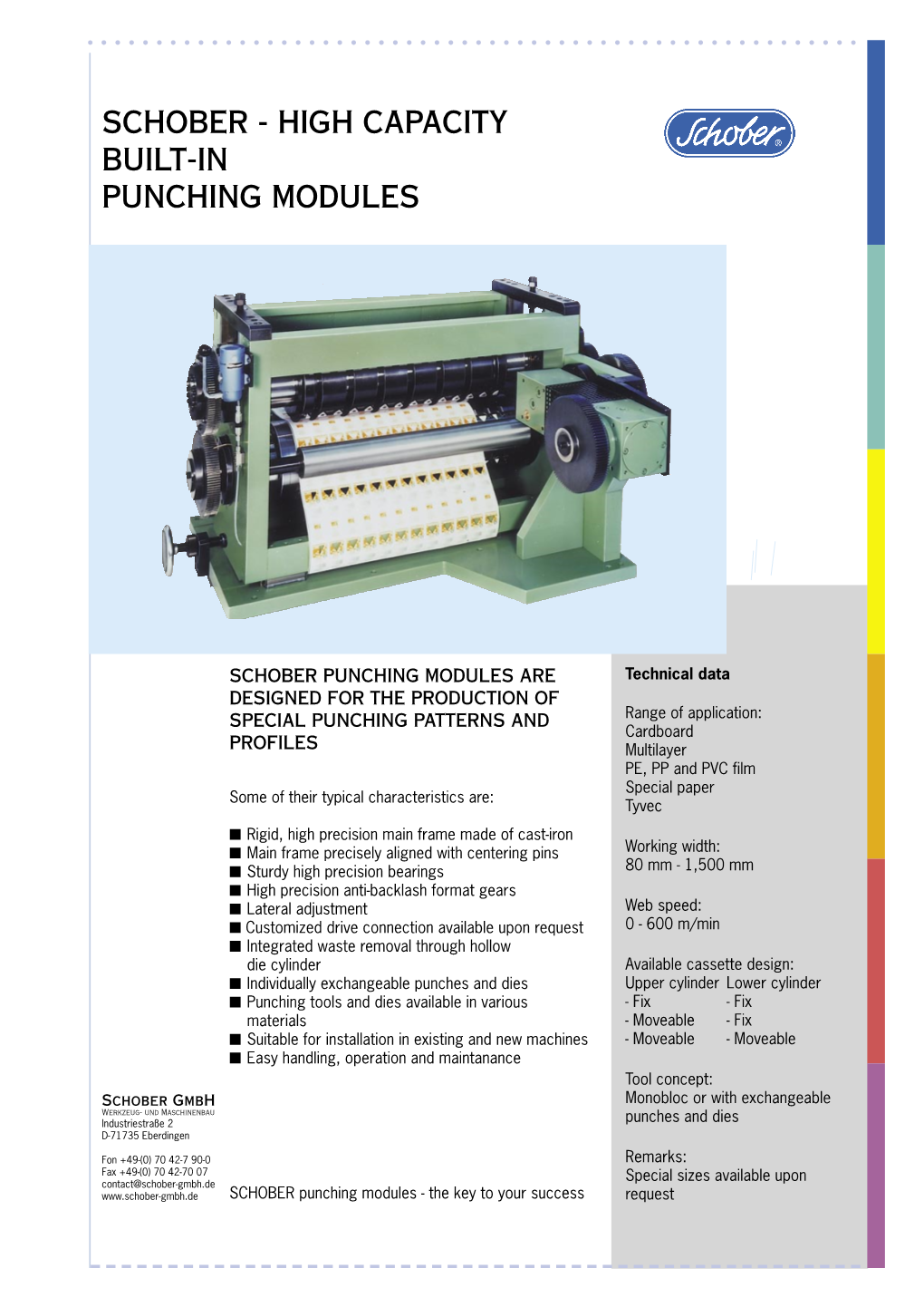 Schober - High Capacity Built-In Punching Modules