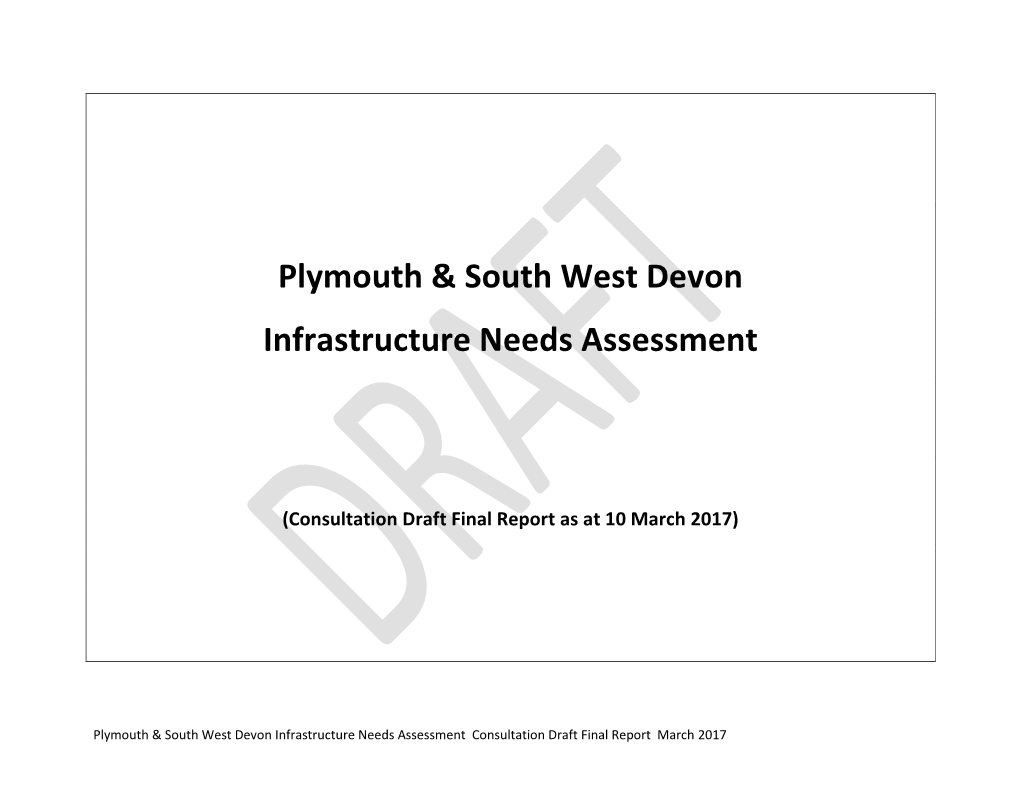 Plymouth & South West Devon Infrastructure Needs Assessment