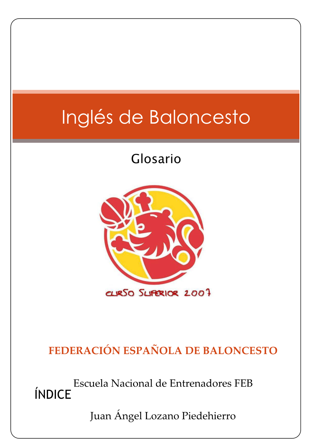 Inglés De Baloncesto