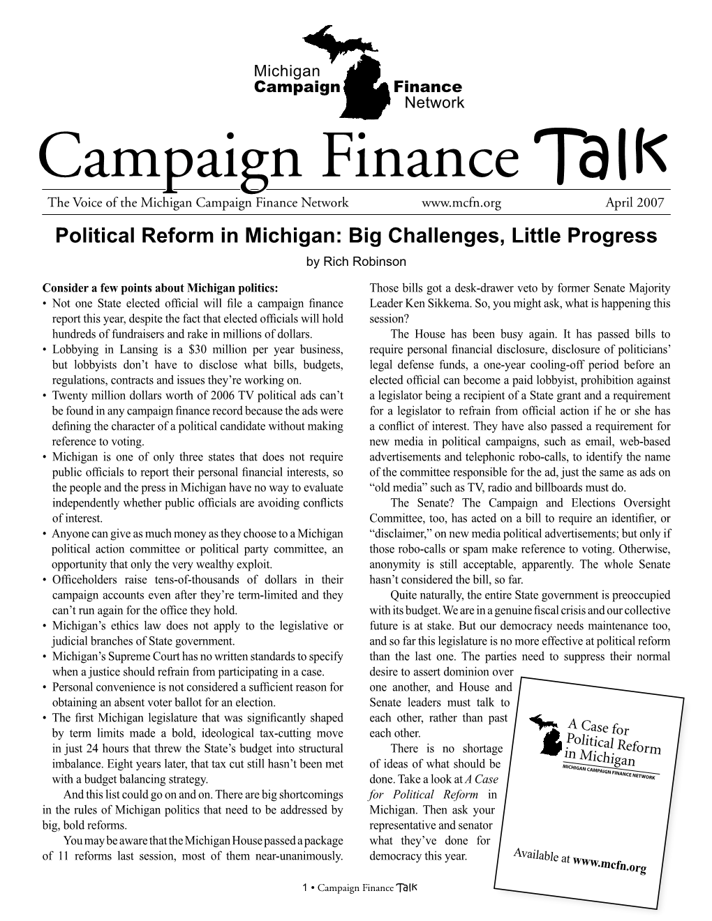 Campaign Finance Talk