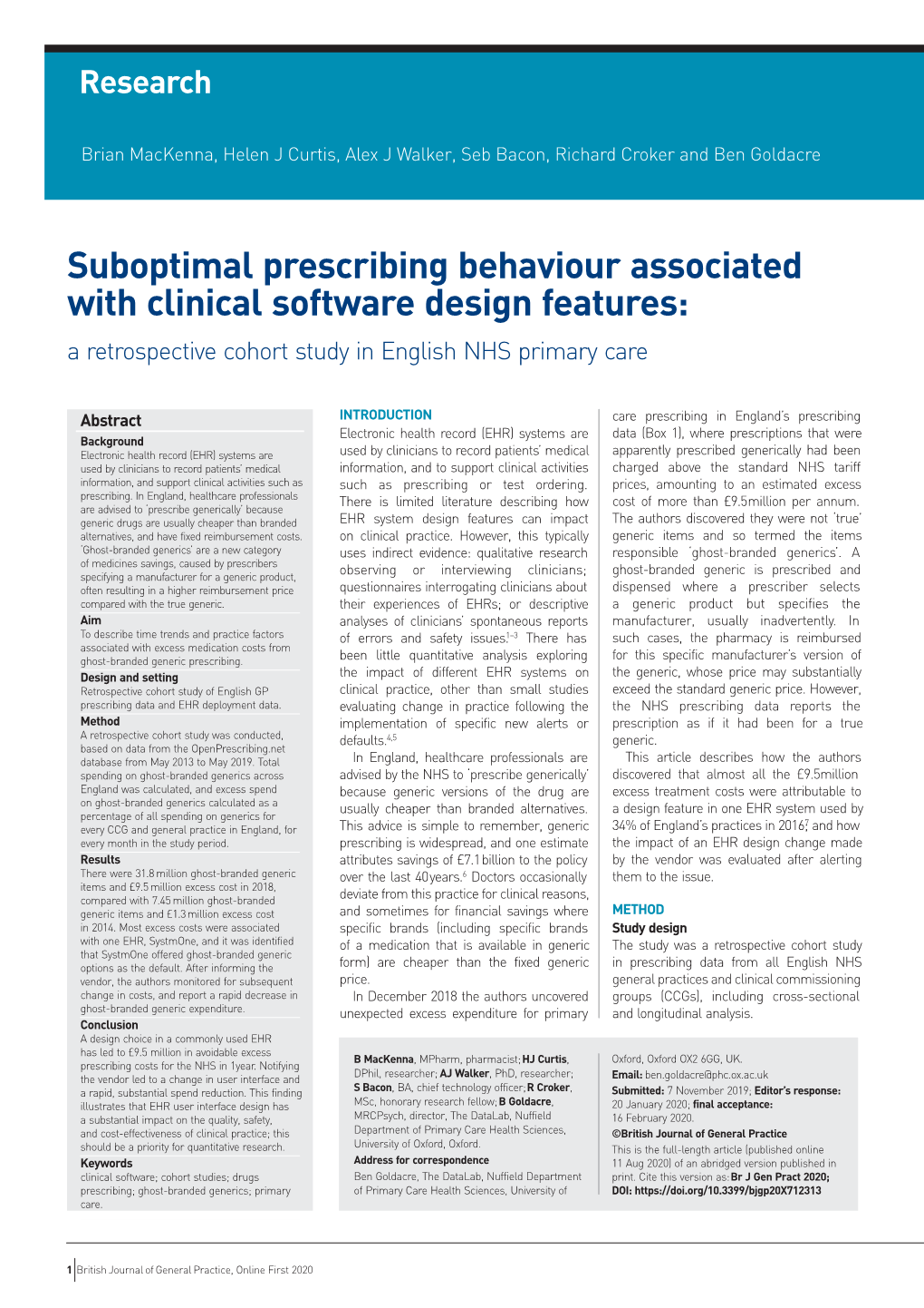 Suboptimal Prescribing Behaviour Associated with Clinical Software Design Features: a Retrospective Cohort Study in English NHS Primary Care