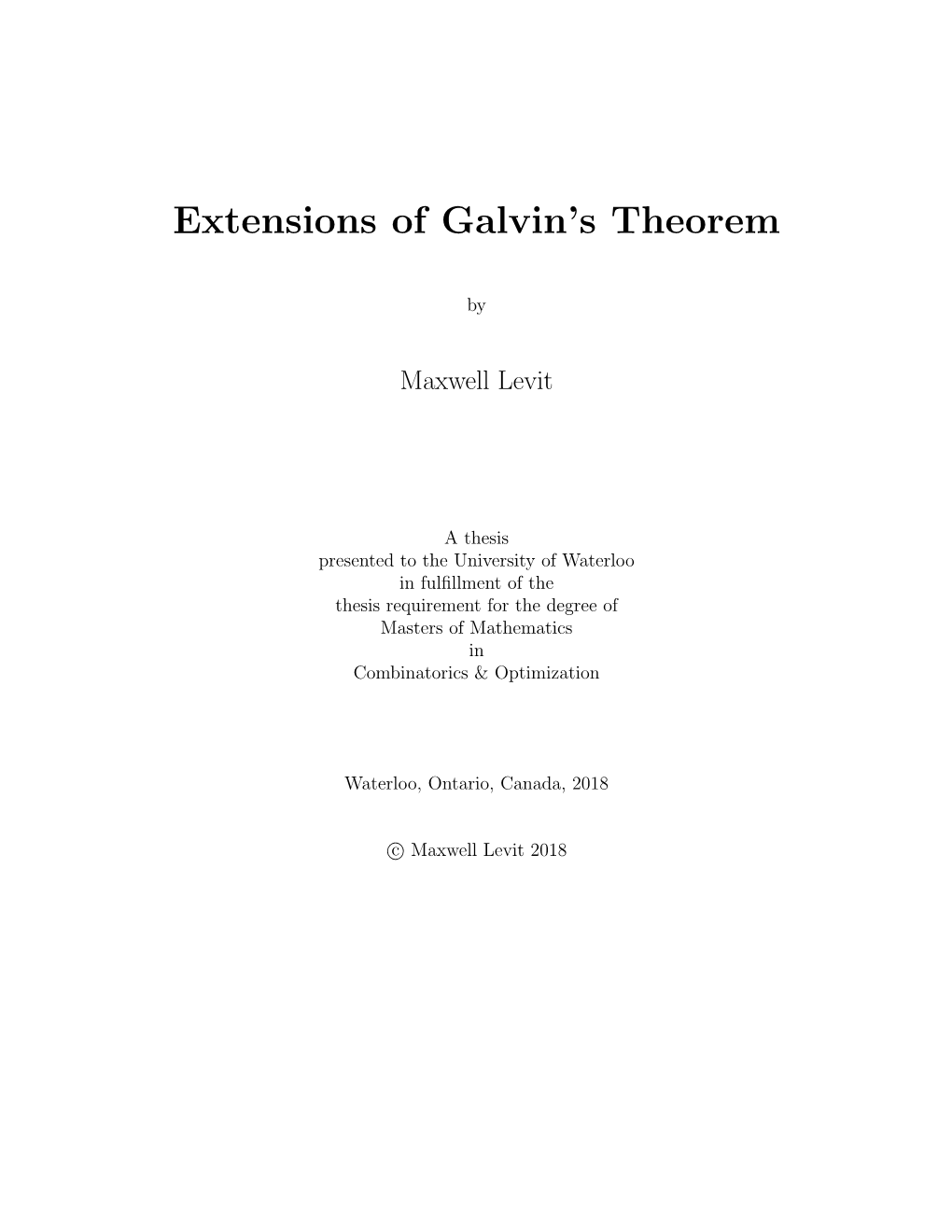 Extensions of Galvin's Theorem