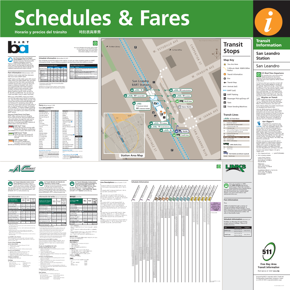 Transit Information San Leandro Station San Leandro