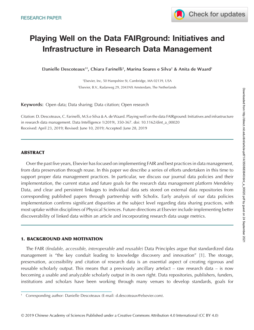Playing Well on the Data Fairground: Initiatives and Infrastructure in Research Data Management