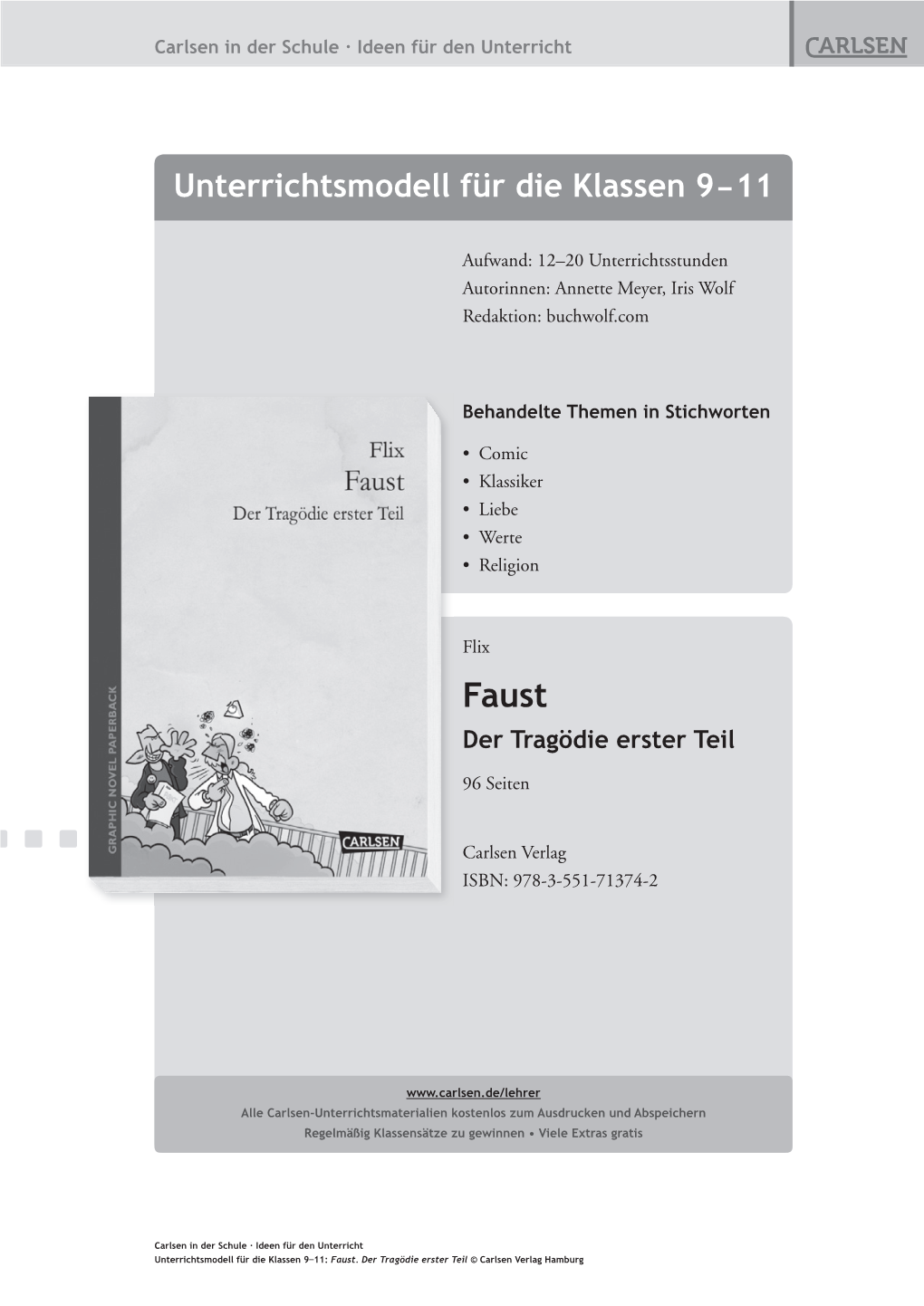 Unterrichtsmodell Für Die Klassen 9–11