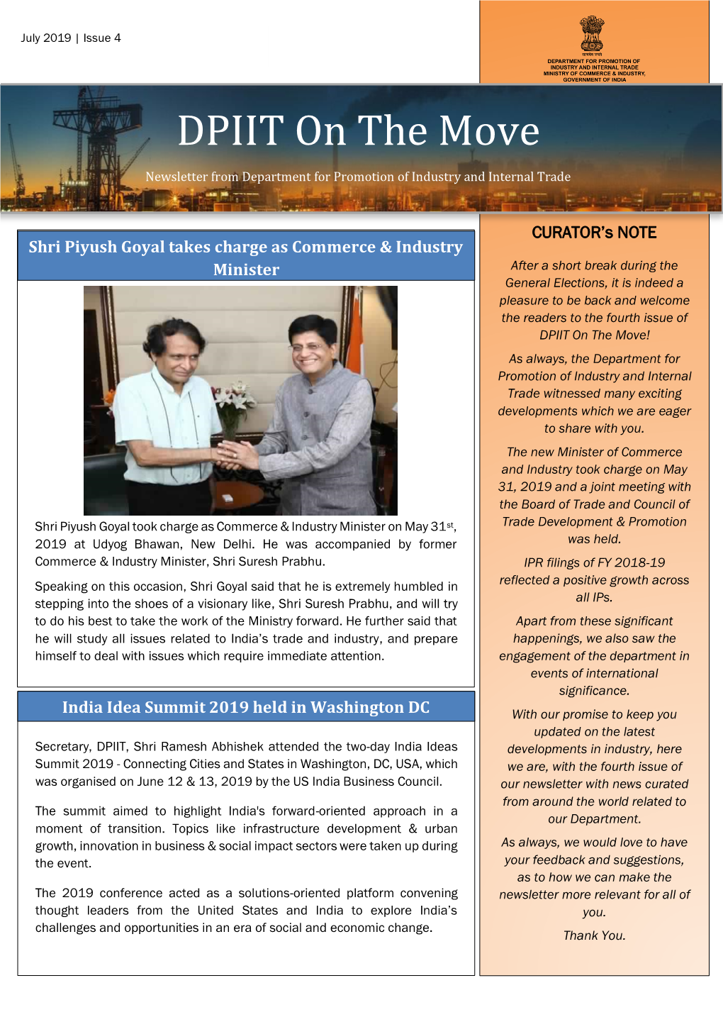 DIPP Newsletter Fourth Issue