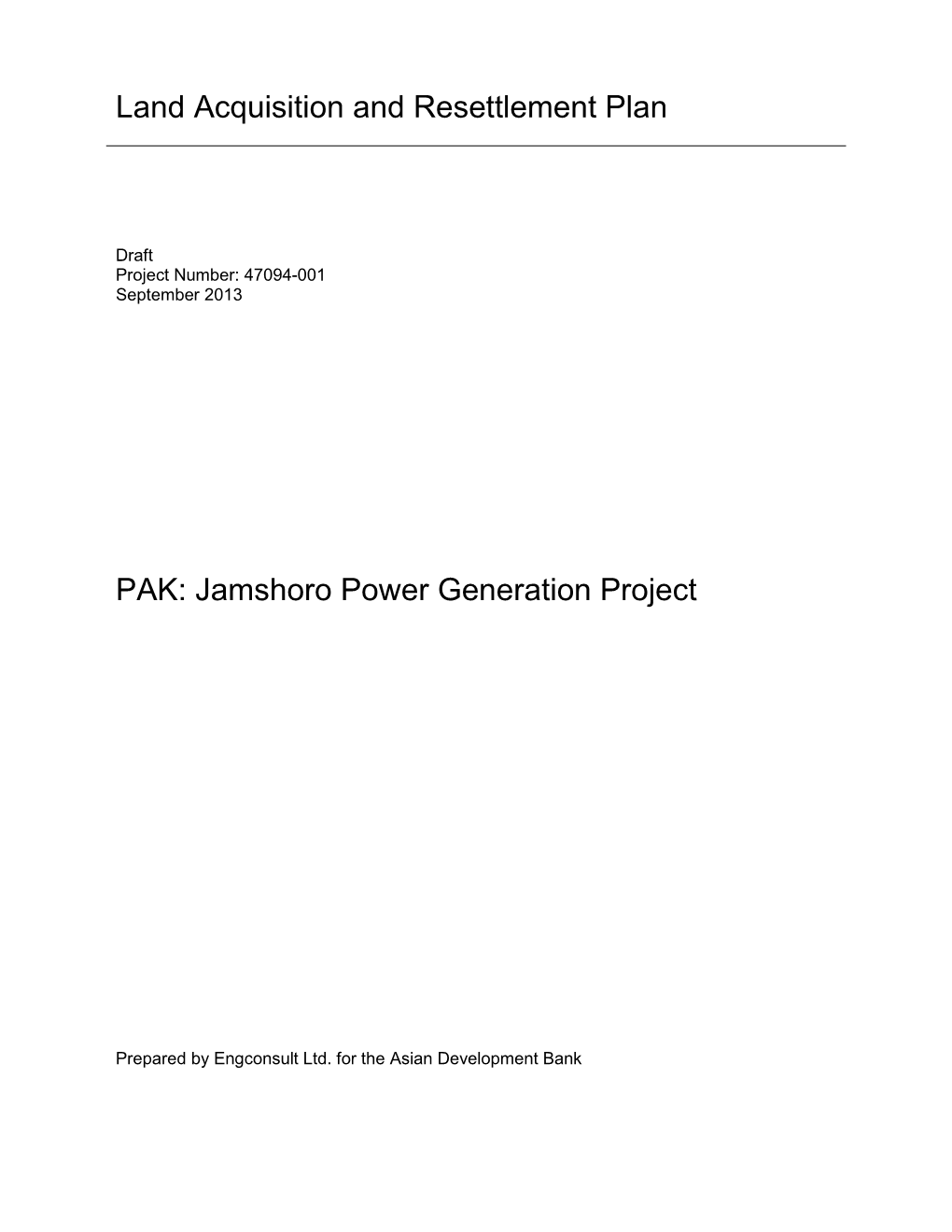 47094-001: Jamshoro Power Generation Project