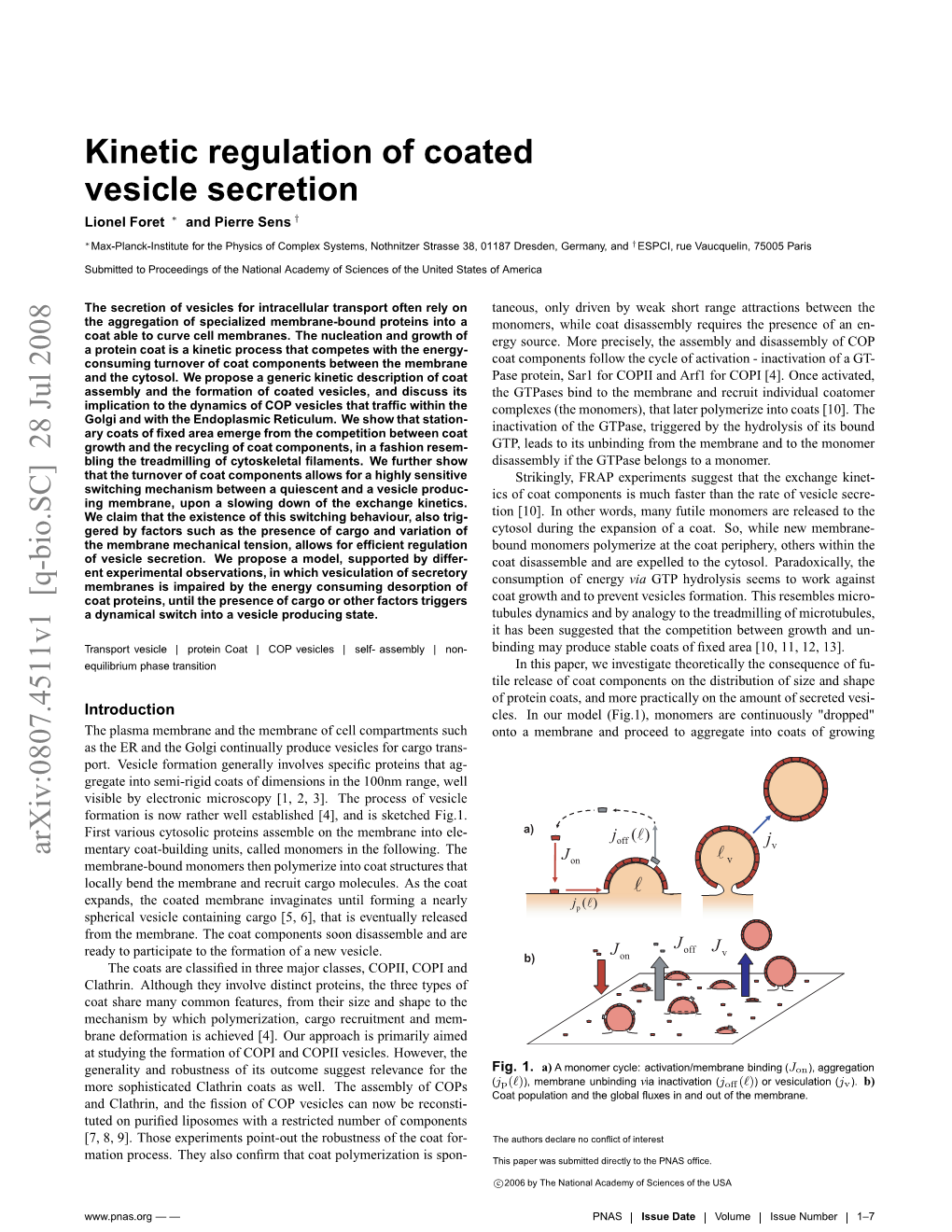 Kinetic Regulation of Coated Vesicle Secretion