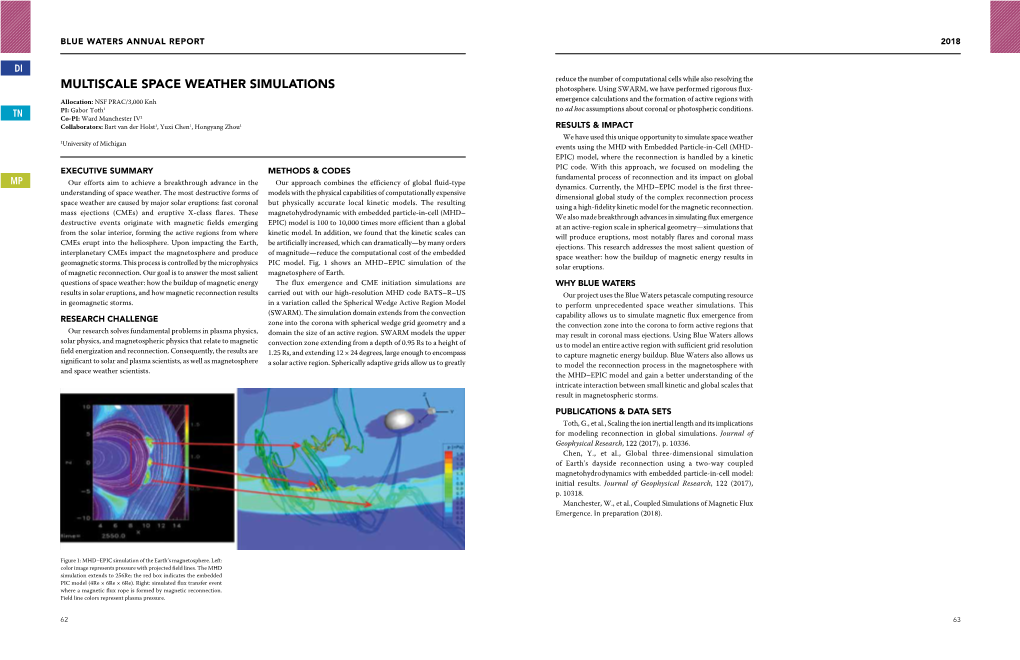 MULTISCALE SPACE WEATHER SIMULATIONS Photosphere