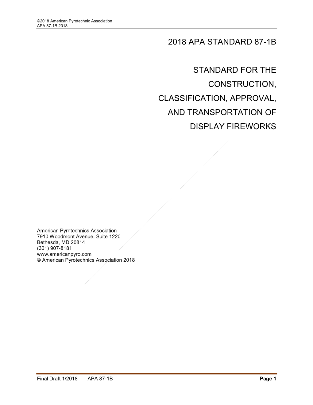 APA 87-1B Standard for the Construction, Classification