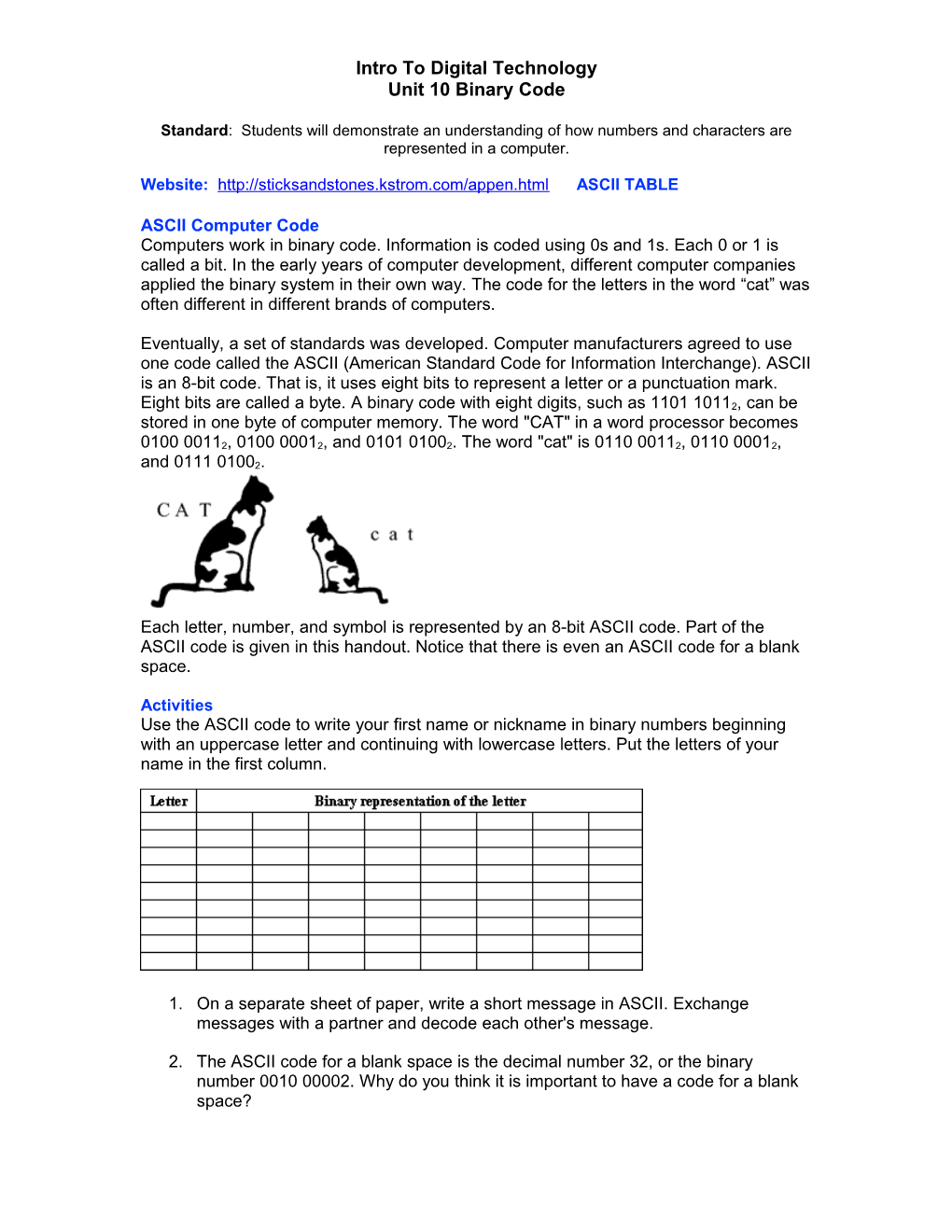 ASCII Computer Code