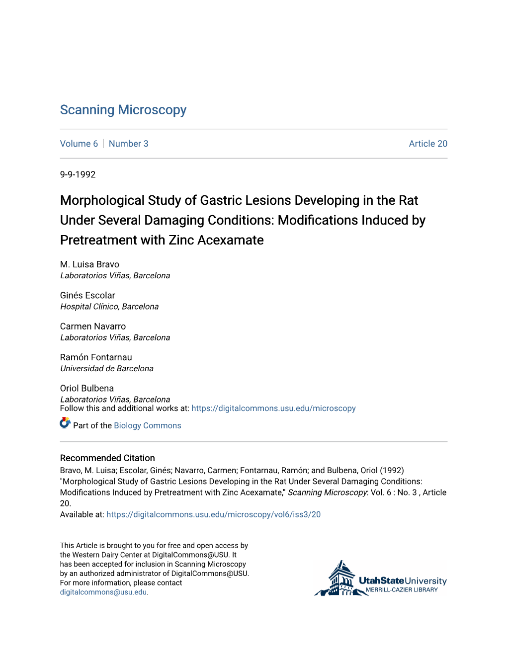 Morphological Study of Gastric Lesions Developing in the Rat Under Several Damaging Conditions: Modifications Induced by Pretreatment with Zinc Acexamate