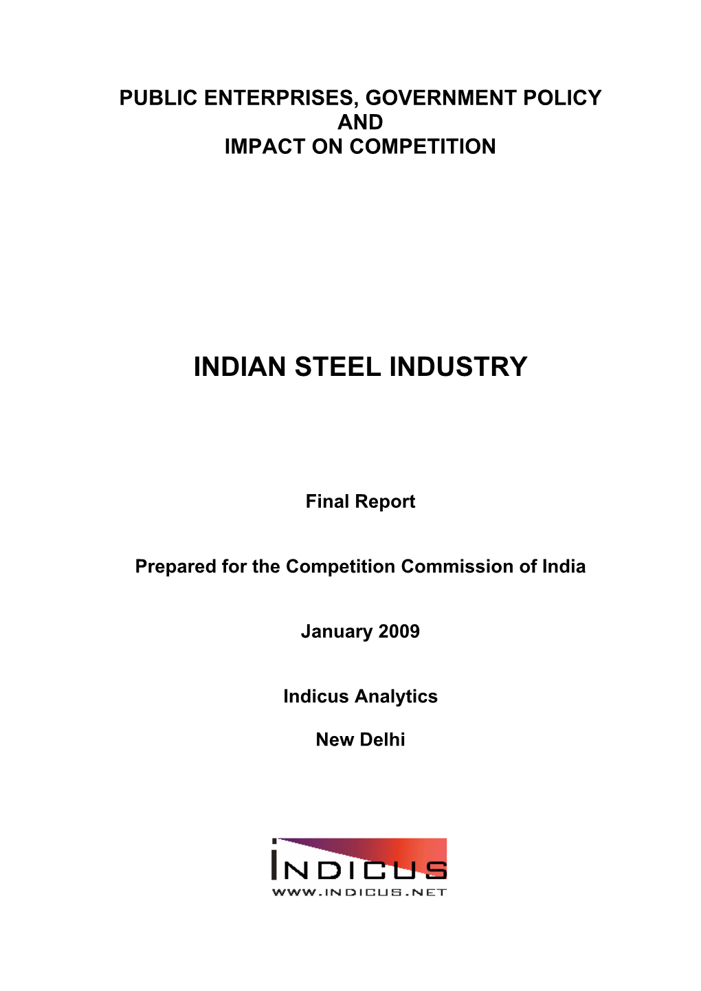 Indian Steel Industry