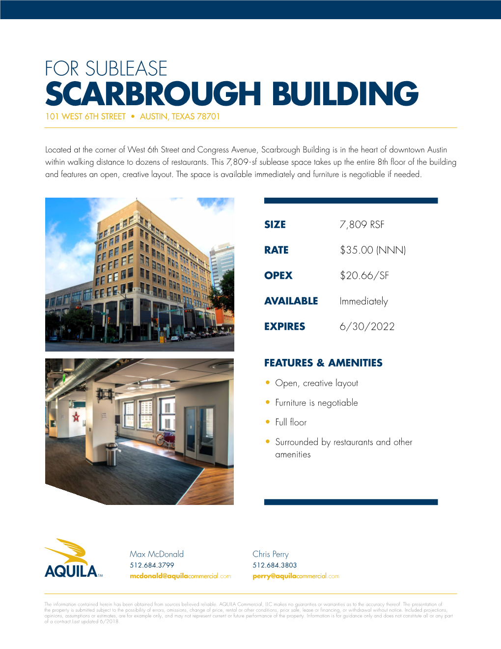 Scarbrough Building 101 West 6Th Street • Austin, Texas 78701