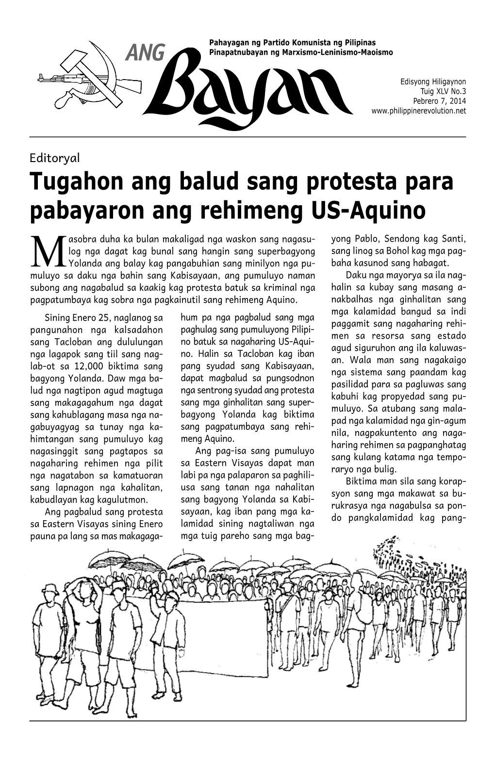 ANG Tugahon Ang Balud Sang Protesta Para Pabayaron Ang