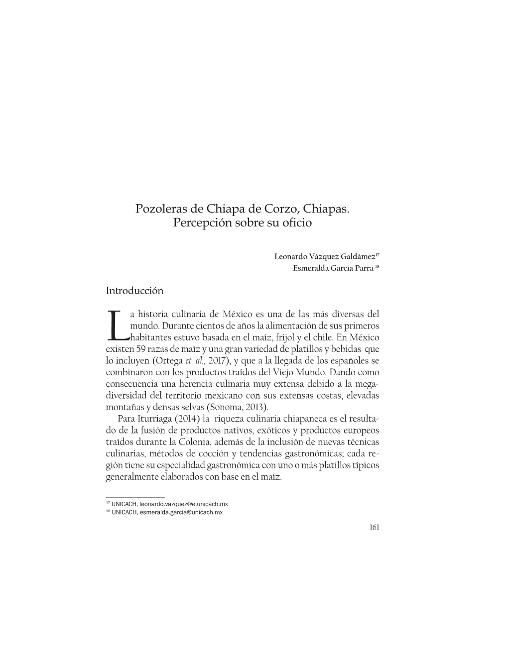 Pozoleras De Chiapa De Corzo, Chiapas. Percepción Sobre Su Oficio