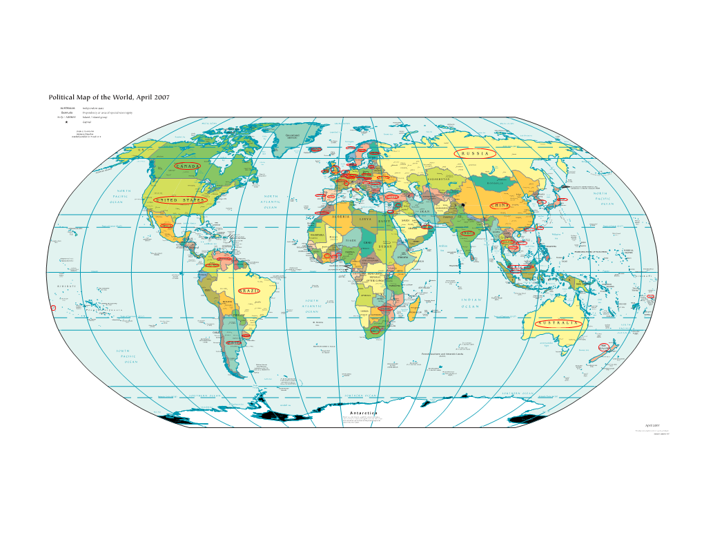 Political Map of the World, April 2007