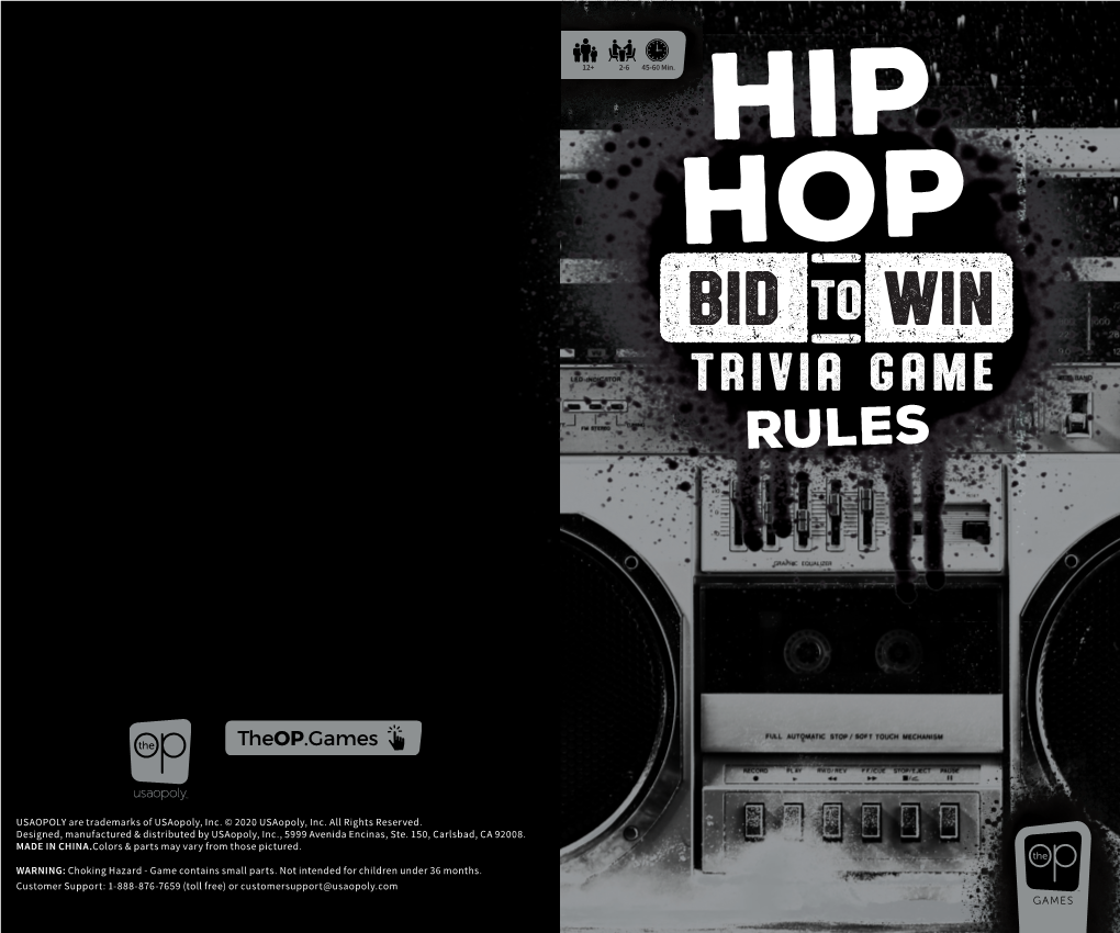 Hip Hop Bid to Win Trivia Rules