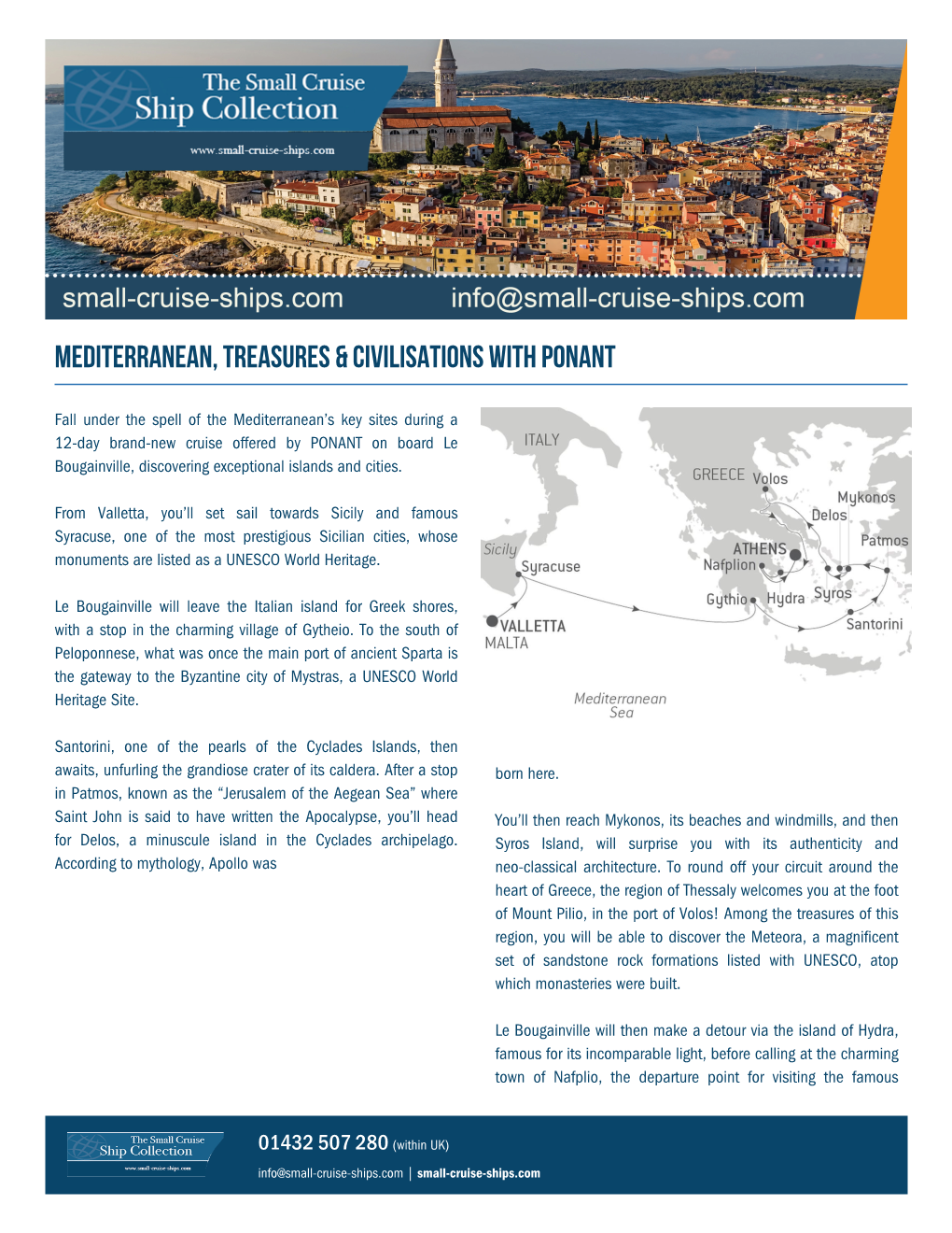 Mediterranean, Treasures & Civilisations with Ponant