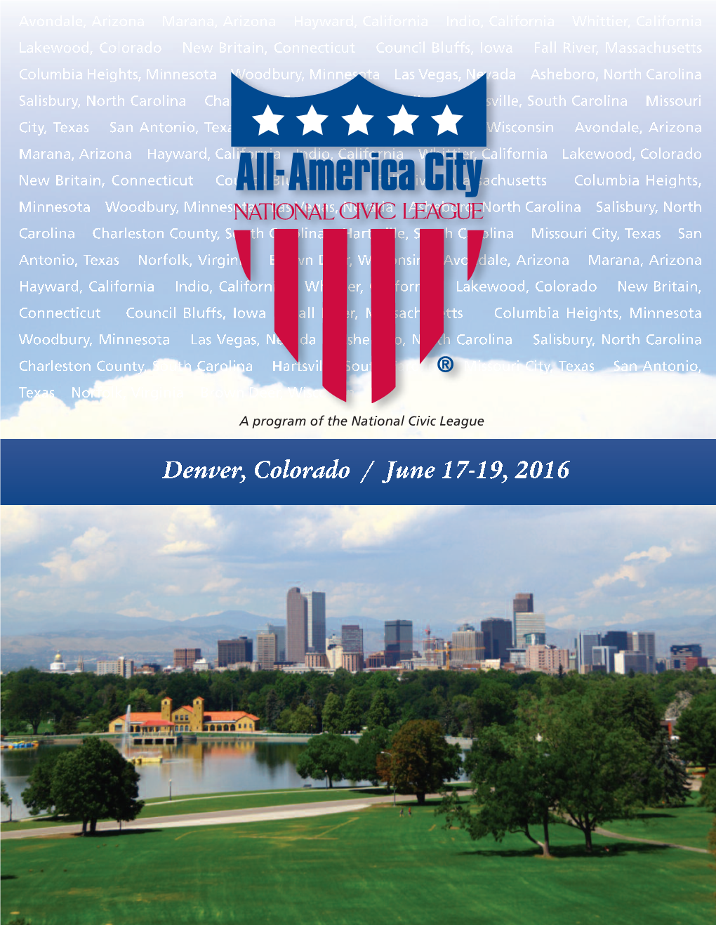 Denver, Colorado / June 17-19, 2016 Supporting Inspiration and Innovation to Create Equitable Communities