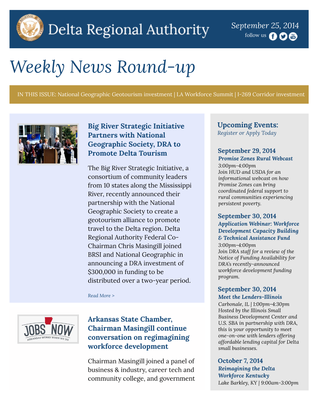 Weekly News Round-Up