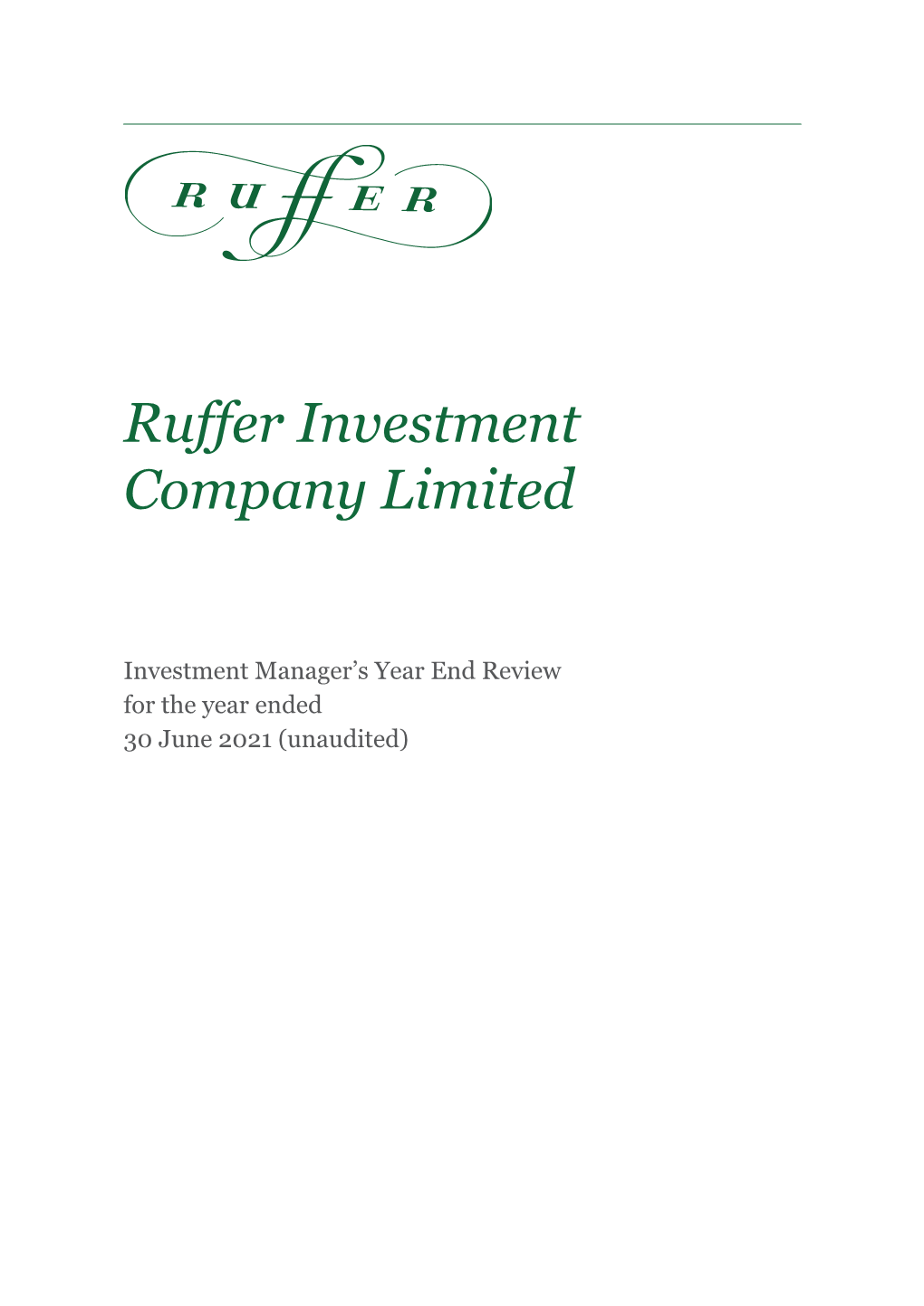 Ruffer Investment Company Limited