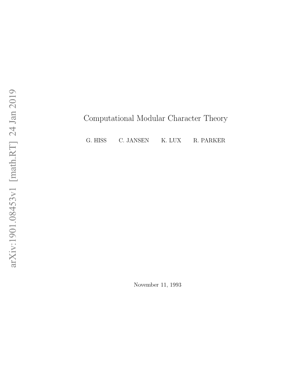 Computational Modular Character Theory