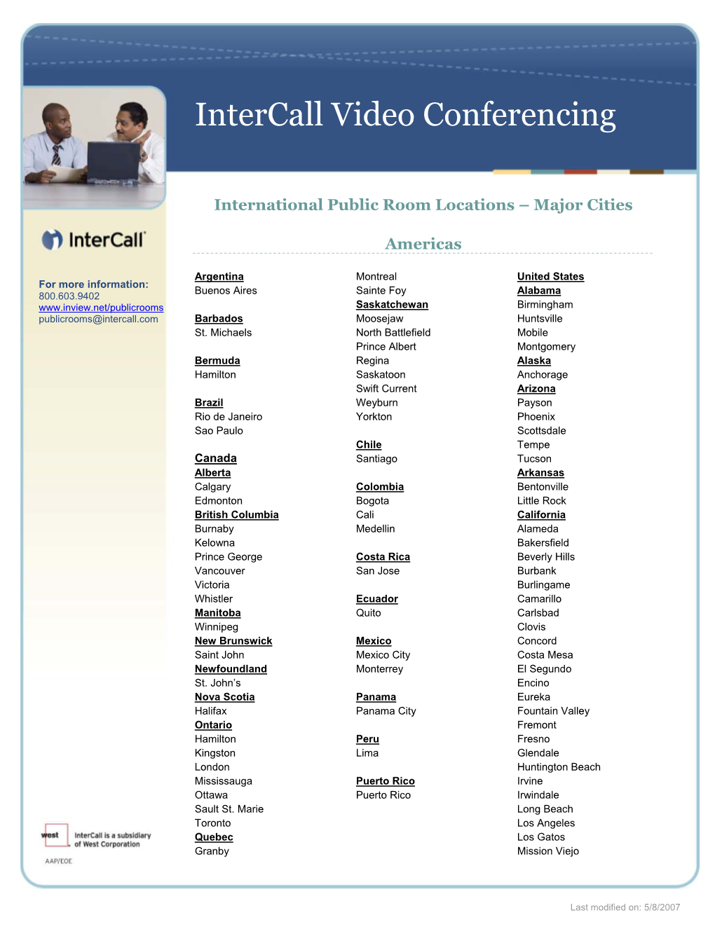 Intercall Video Conferencing