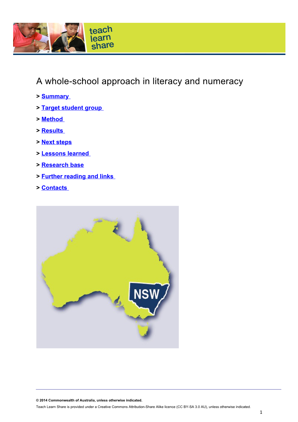 A Whole-School Approach In Literacy And Numeracy