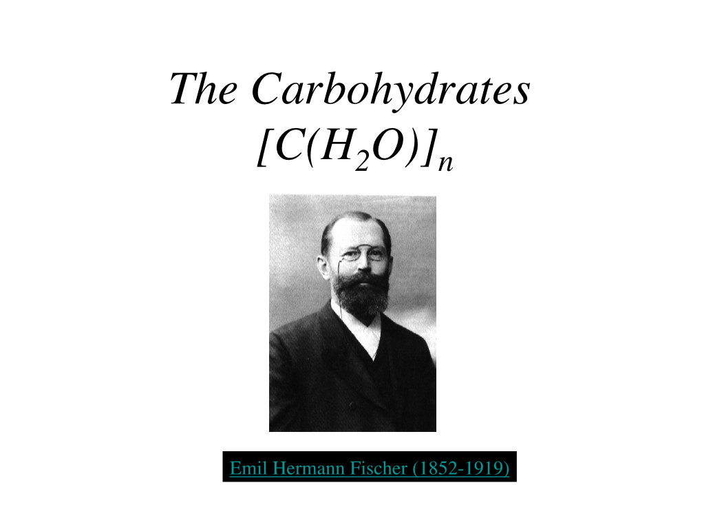 The Carbohydrates