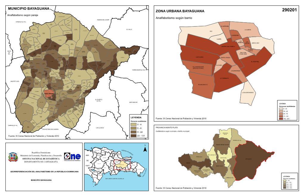 Georreferenciación Del Analfabetismo En Bayaguana