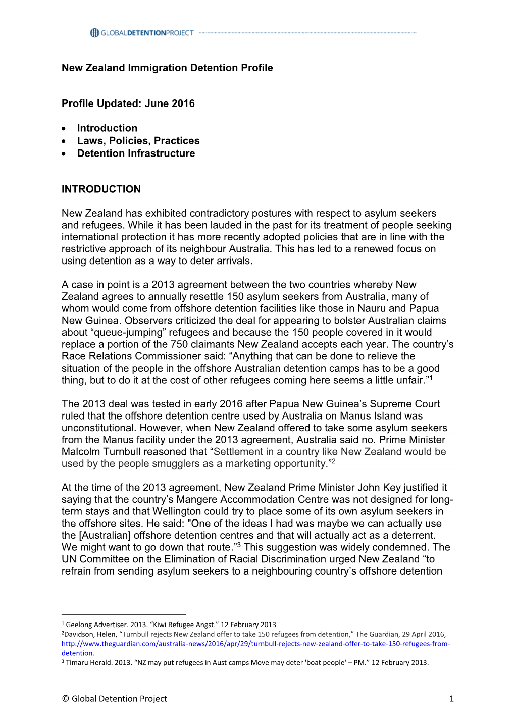 New Zealand Immigration Detention Profile