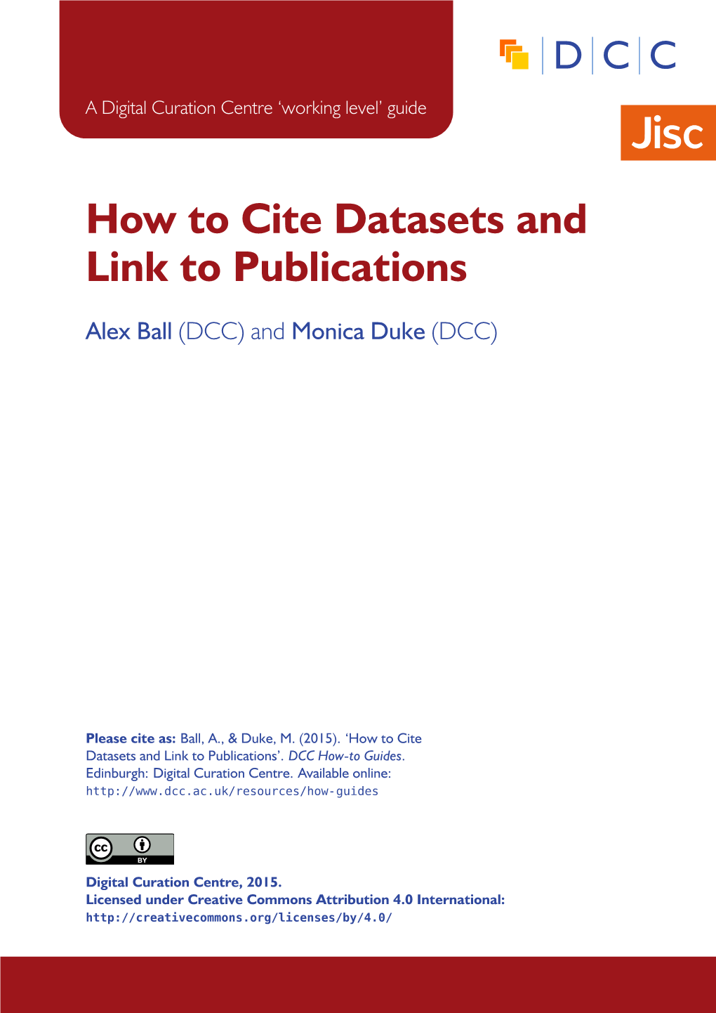 How to Cite Datasets and Link to Publications