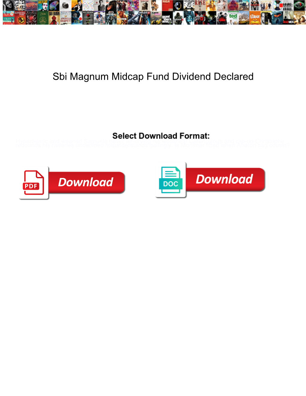 Sbi Magnum Midcap Fund Dividend Declared