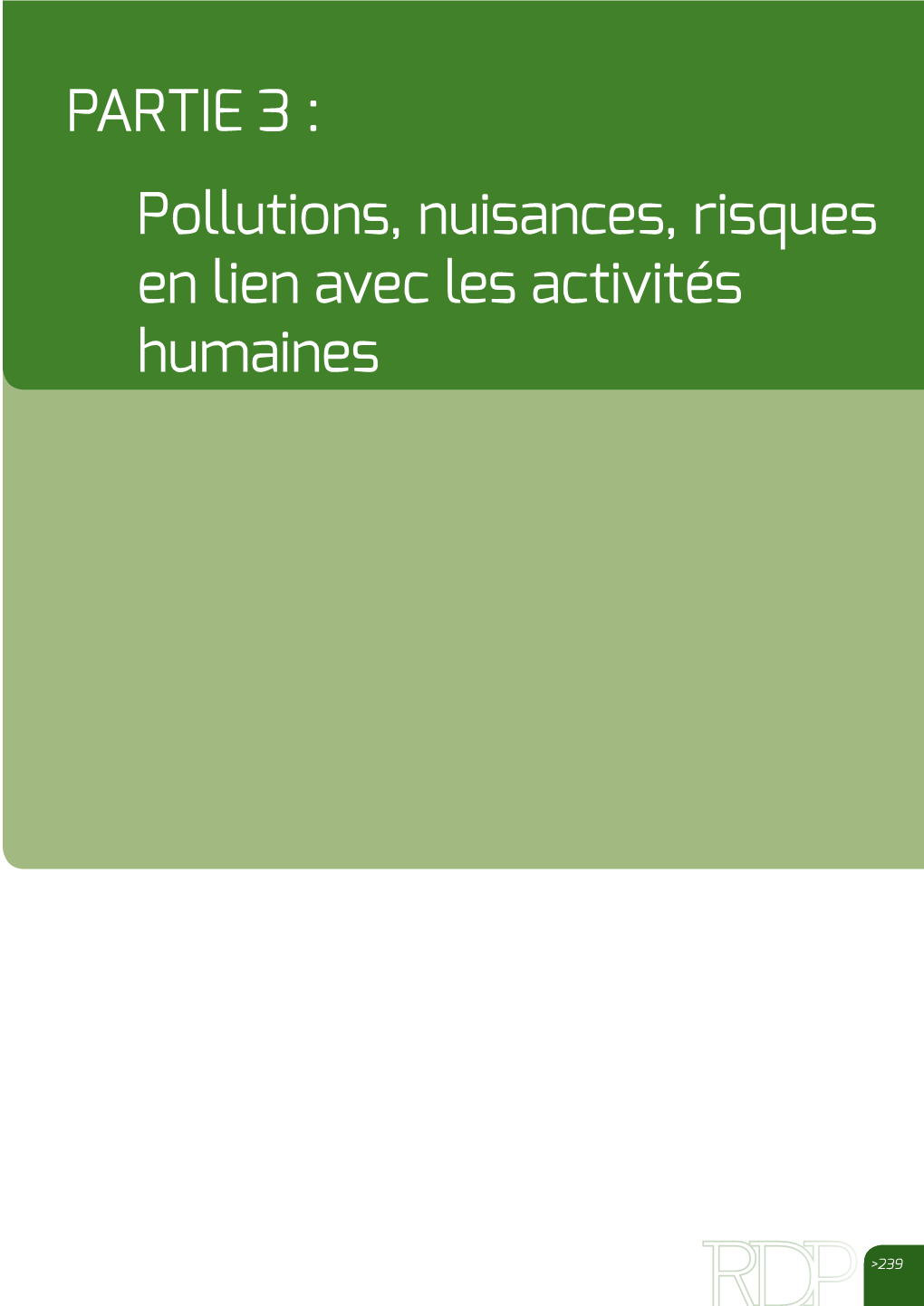 Pollutions, Nuisances, Risques En Lien Avec Les Activités Humaines
