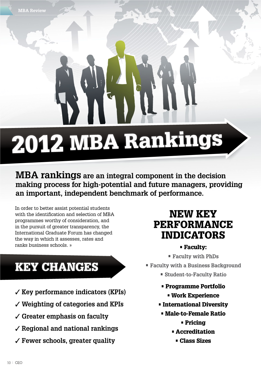 KEY CHANGES • Faculty with a Business Background • Student-To-Faculty Ratio