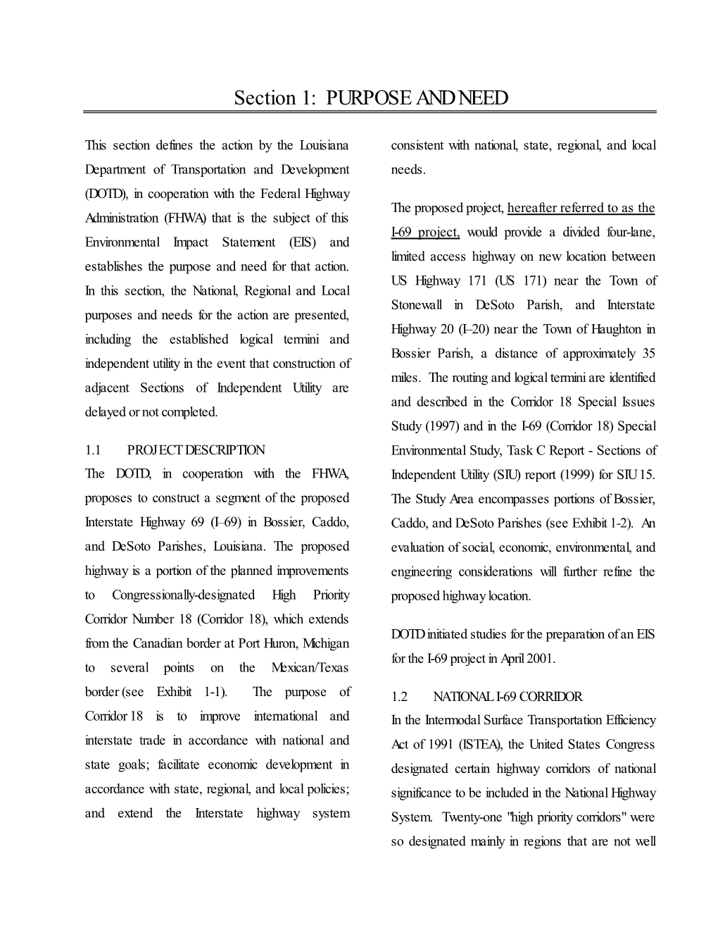 Interstate 69 SIU 15 Final Environmental Impact