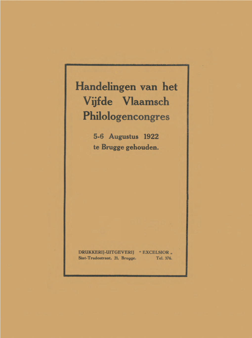 Vijfde Vlaamsch Philologencongres
